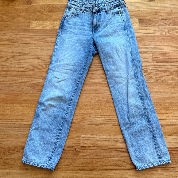 Veronica Beard Blake Classic Straight High Rise Jeans 25 Blake With Notch Wash - Picture 1 of 6